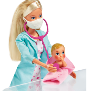 בובת " סטפי" רופאת ילדים + תינוק