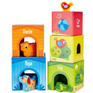 משחק מגדל קוביות חברים + כולל חיות "HAPE"