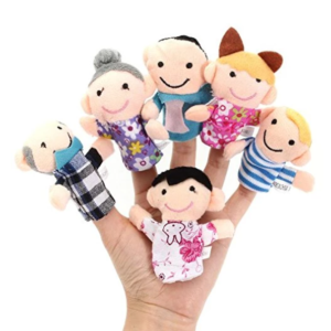 בובות אצבע 6 יחידות בד "משפחה".