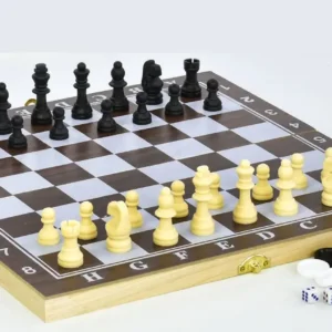 משחק 3 ב-1 שחמט / דמקה / שש – בש
