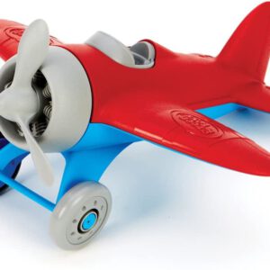 מטוס עם גלגלים להמראה פלסטיק ממוחזר אדום