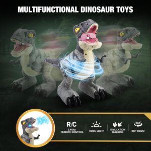 צעצוע דינוזאור באורך 3.8 מטר עם אור מוזיקה ושלט