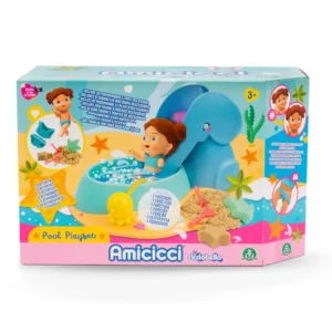 בובת קיץ אמצ'יצ'י בבריכה – ערכת משחק עם בובה מבית AMICICCI