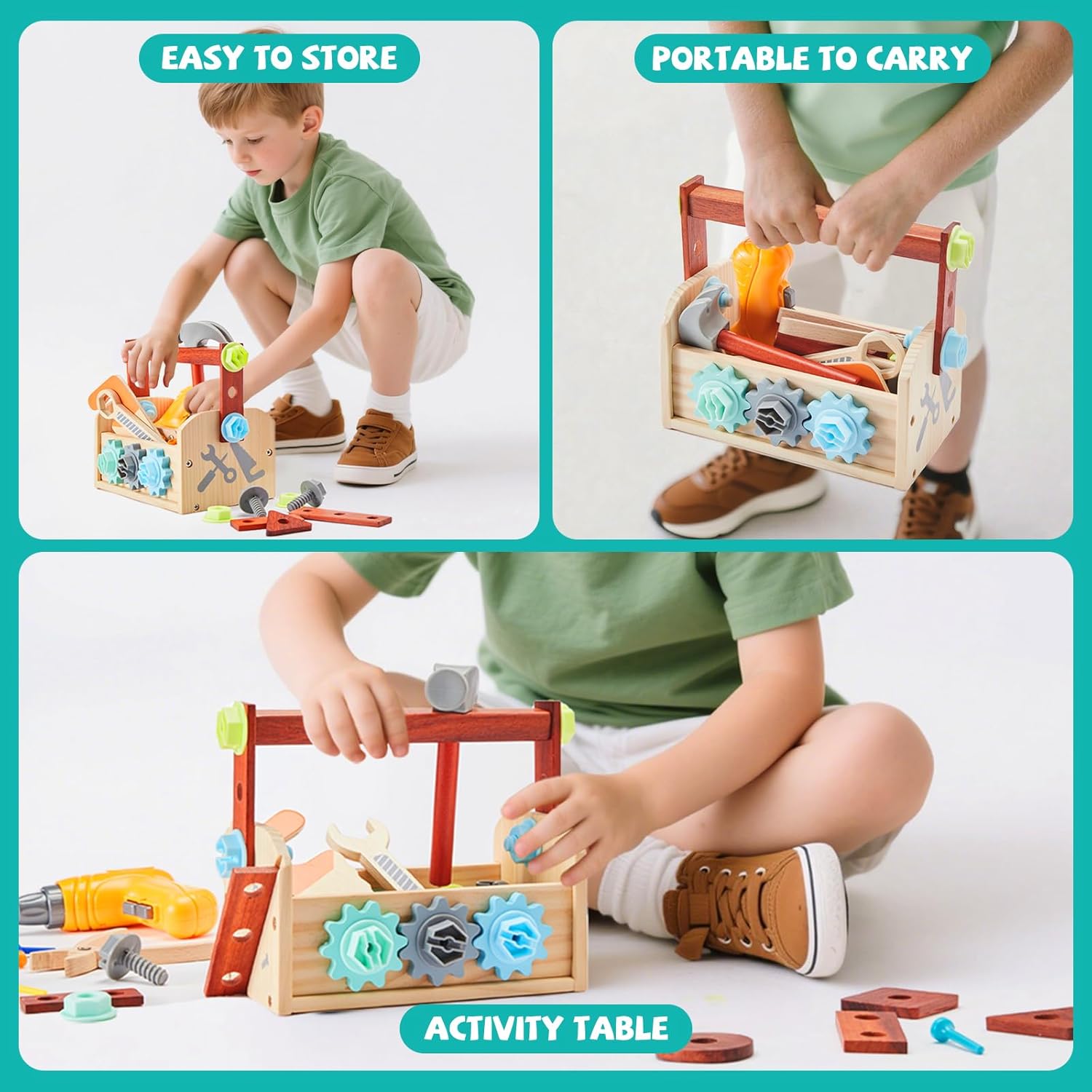 כלי עבודה מעץ+מקדחה – תמונה 6