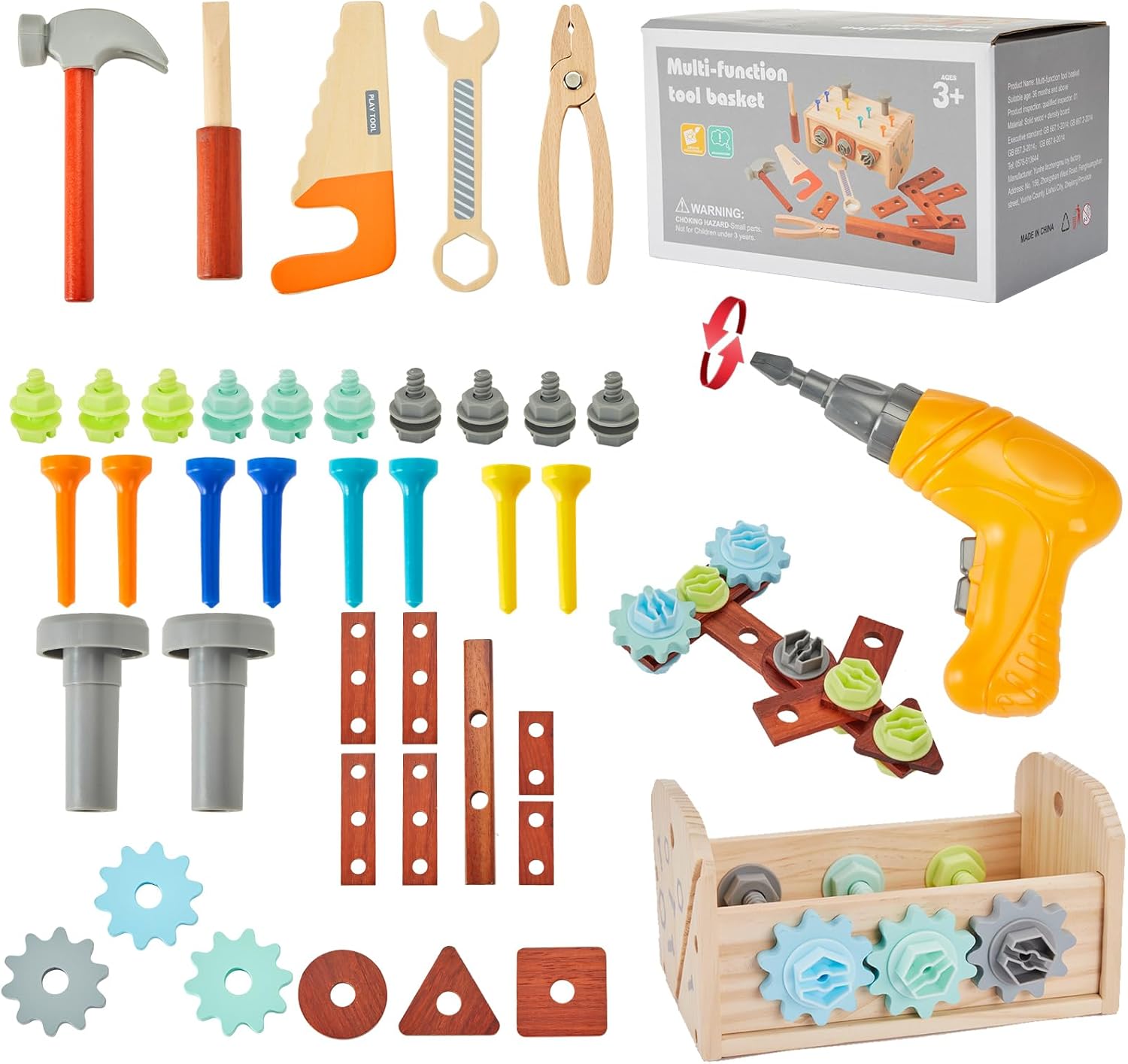 כלי עבודה מעץ+מקדחה