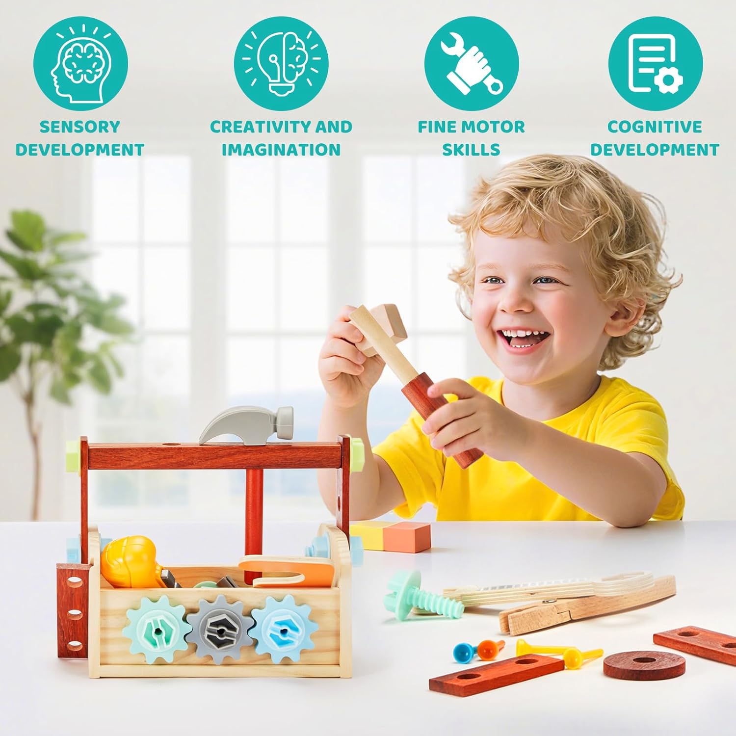 כלי עבודה מעץ+מקדחה – תמונה 7