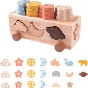 מרכז פעילות צעצוע מעץ 3 ב1