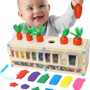 צעצועי מיון צבעים קופסת מבוך מגנט חינוכית מעץ