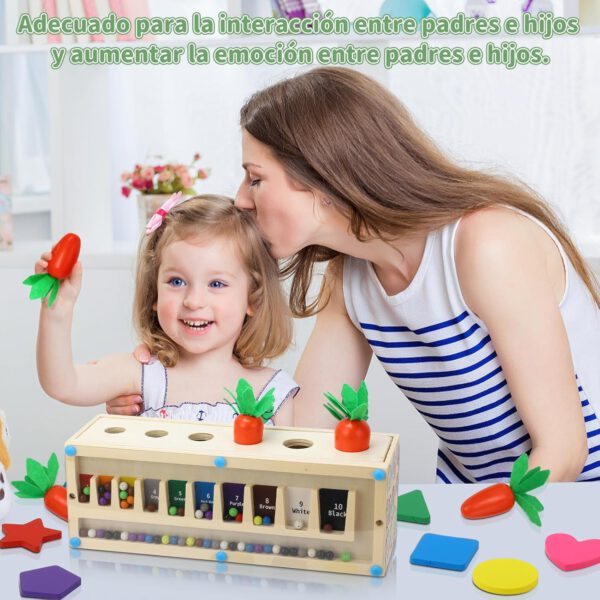 ⁦צעצועי מיון צבעים קופסת מבוך מגנט חינוכית מעץ⁩ – תמונה ⁦4⁩