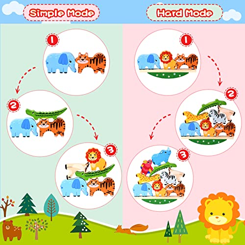 משחק איזון בעלי חיים מעץ – תמונה 3