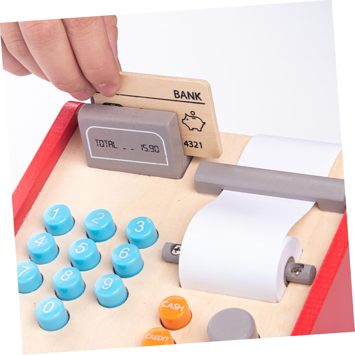 סט צעצוע קופה רושמת לילדים מעץ – תמונה 5