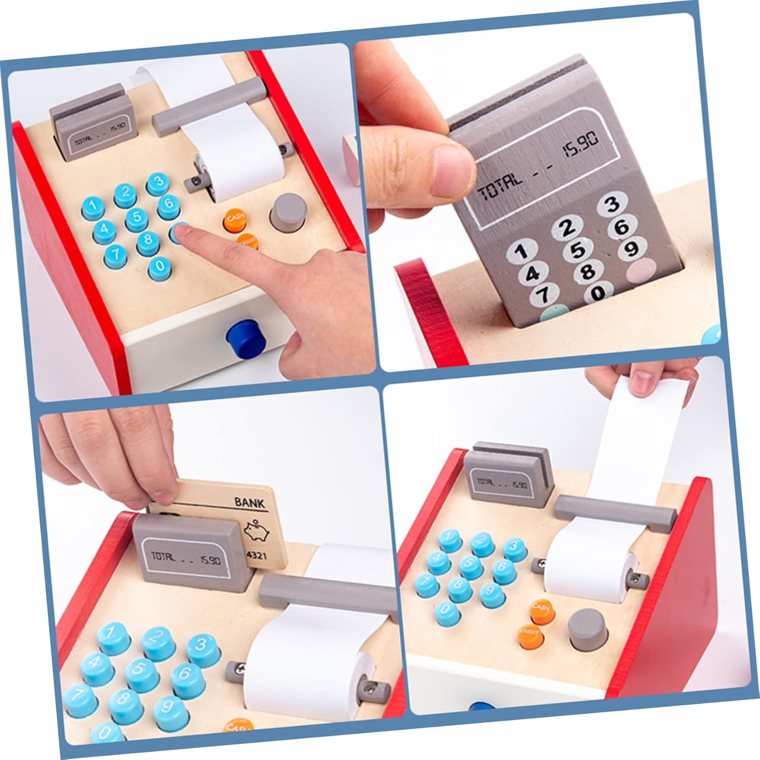 סט צעצוע קופה רושמת לילדים מעץ – תמונה 8