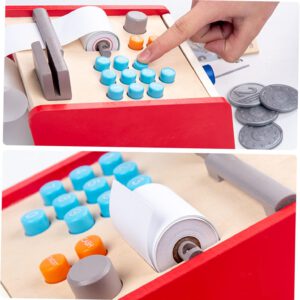 סט צעצוע קופה רושמת לילדים מעץ