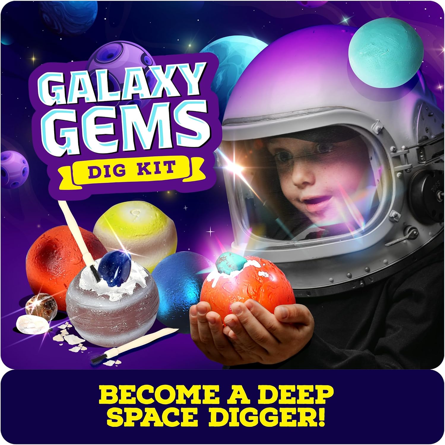 ערכת מדע וחפירת אבני חן גלקסיה לילדים – תמונה 8