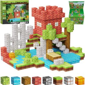 קוביות מגנטיות צעצועי בנייה חושיים לפעוטות 63 יחידות