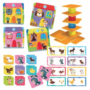 ערכת 4 משחקי התפתחות – חיות החווה LISCIANI