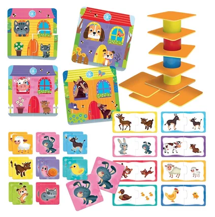 ערכת 4 משחקי התפתחות - חיות החווה LISCIANI – תמונה 2