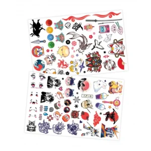 75 קעקועים זמניים נשטפים – מנגה קוואיי buki