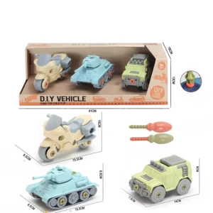 מארז רכבים להרכבה – טנק ג'יפ ואופנוע