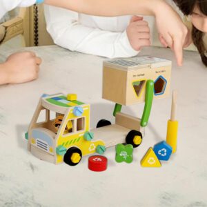 משאית אשפה מעץ+התאמת צורות