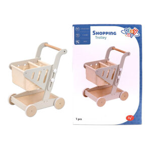 עגלת קניות מעץ