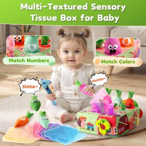 קופסת טישו לתינוק צעצוע גזר קטיפה