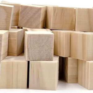 קוביות עץ טבעיות 3 ס"מ-30 קוביות עץ מרובעות