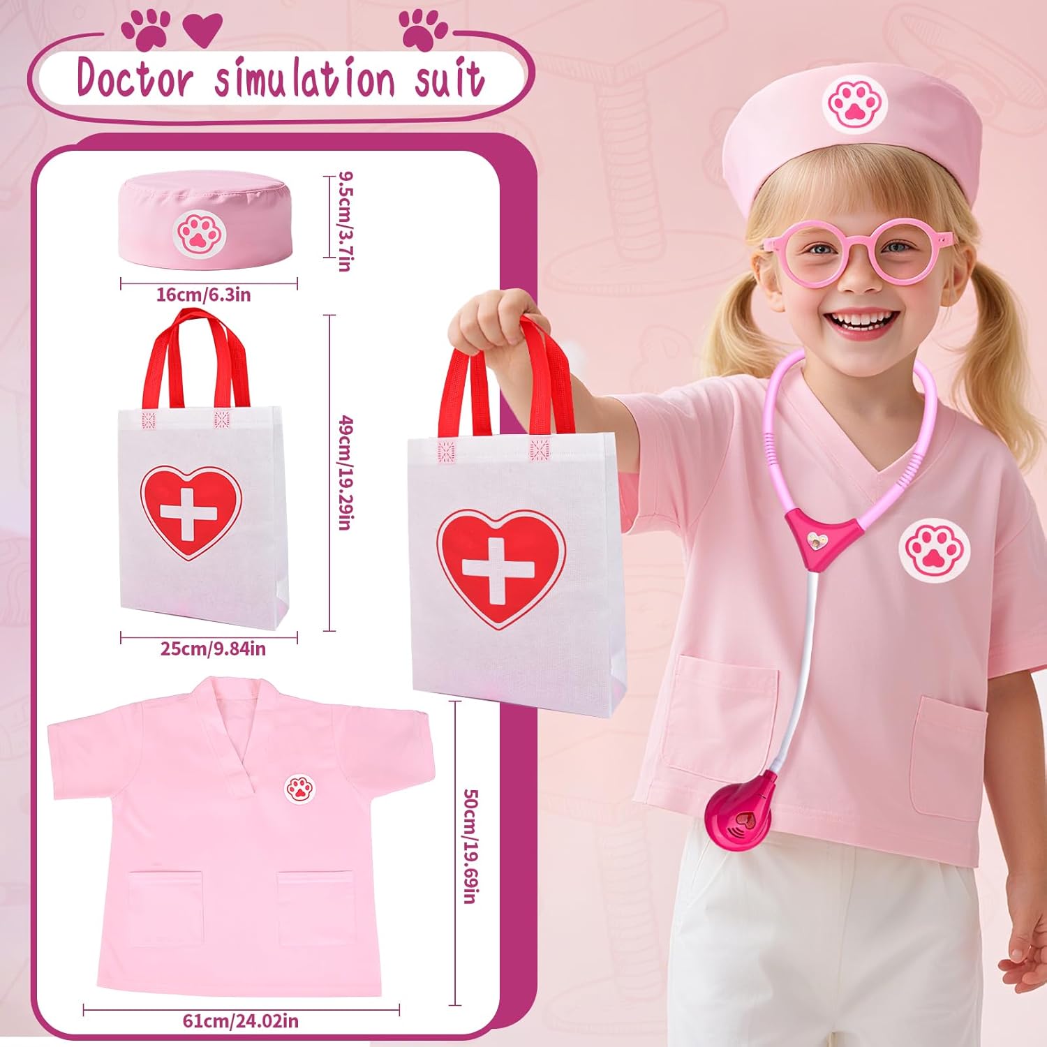 סט וטרינר לילדים 21 יחידות עם כלב קטיפה נובח – תמונה 6