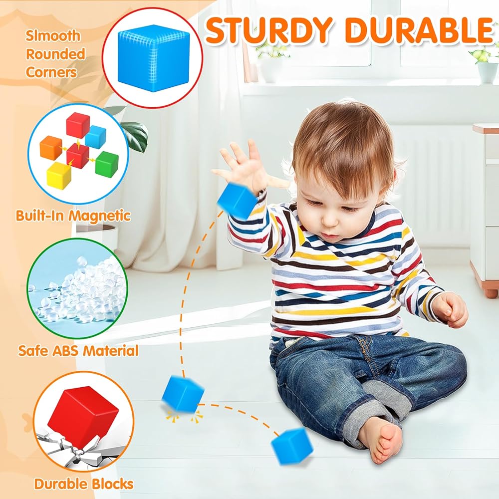 קוביות מגנטיות לפעוטות 45 יחידות – תמונה 4