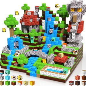 100 יחידות בלוקים מגנטיים אבני בניין מגנטיות סט בנייה "יער"