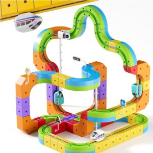 מסלול רכבת קסמים לילדים עם מסילות מגנטיות