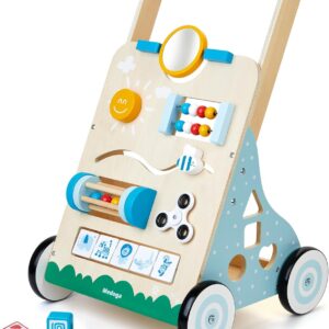 הליכון פעילות מעץ לתינוק – 10 ב-1